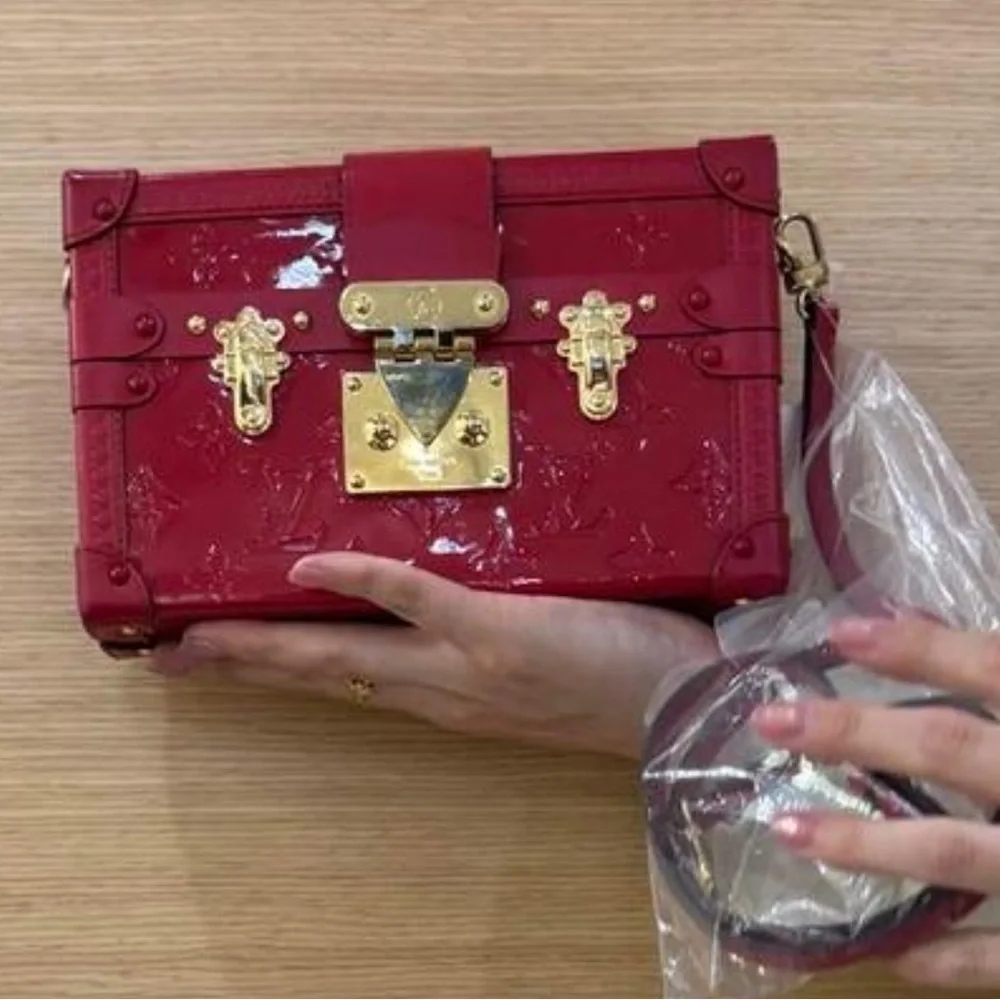 Louis Vuitton Crossbody Petite Malle Vernis Bag